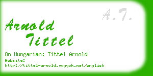 arnold tittel business card